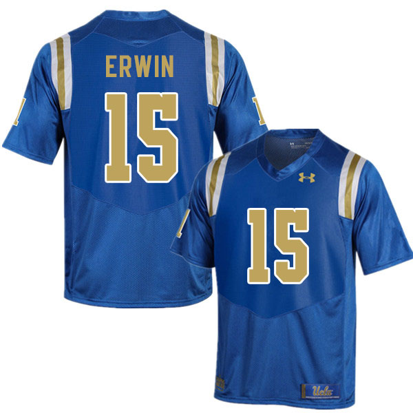 Men #15 Jaylen Erwin UCLA Bruins College Football Jerseys Sale-Blue